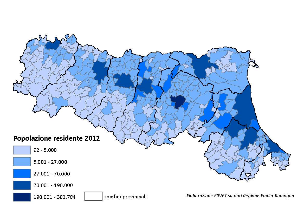 Il Sistema Emilia-Romagna: demografia regionale 2 A partire dalla metà degli anni novanta si è osservato un leggero e progressivo aumento della popolazione: a dicembre 2011 la regione contava 4,459
