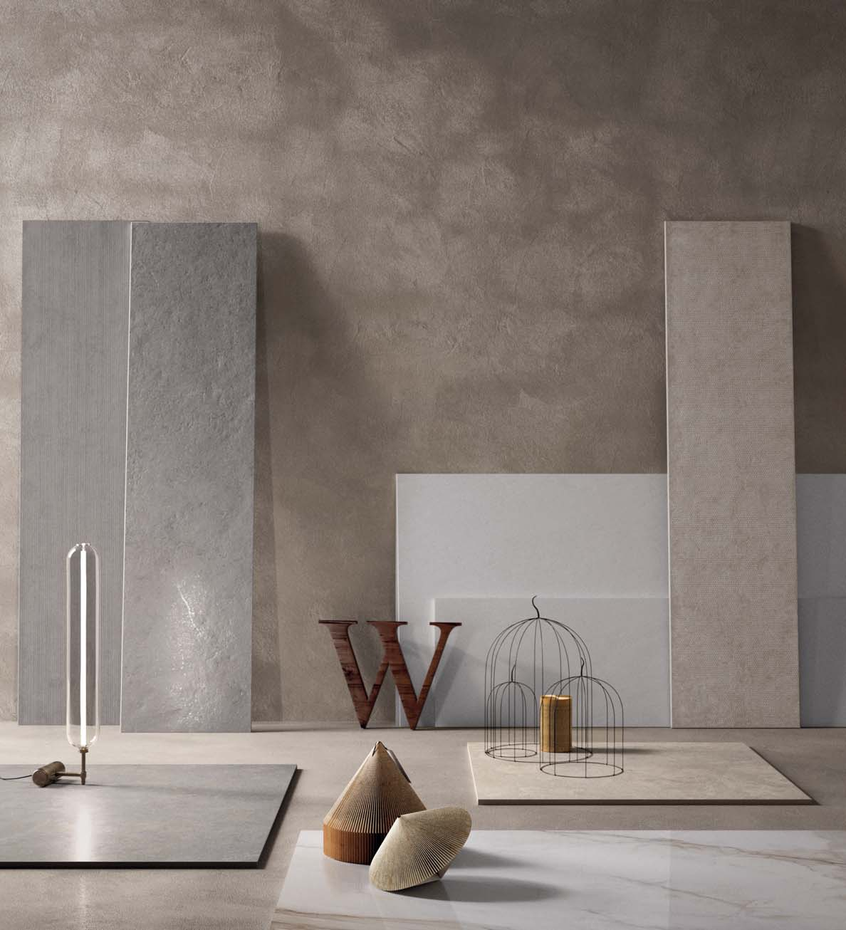 AROUND THE W_ALL W_ALL e dintorni The graphic designs and colour palette of W_ALL tiles are based on those of the main FLAVIKER floor tile collections, recreating their aesthetics in a soft version
