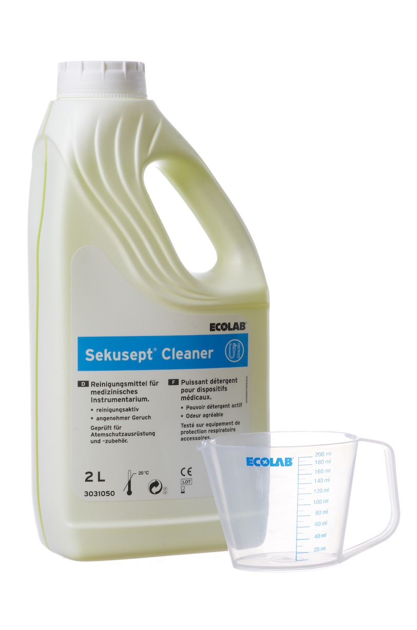 Detergente liquido Sekusept Cleaner Pulizia, disinfezione e asciugatura Detergente liquido concentrato per la pulizia manuale delle maschere respiratorie, degli