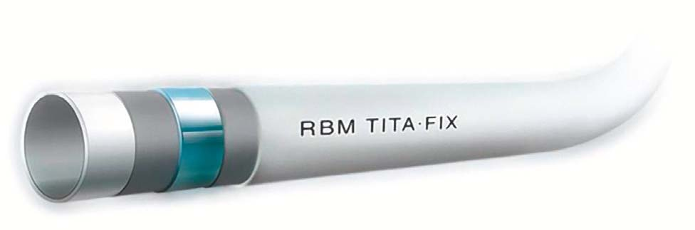 Sistema di distribuzione idrotermica RBM TITA-FIX Il tubo RBM Tita-Fix, per le sue caratteristiche meccaniche e di stabilità geometrica, è impiegabile in svariate applicazioni termotecniche e