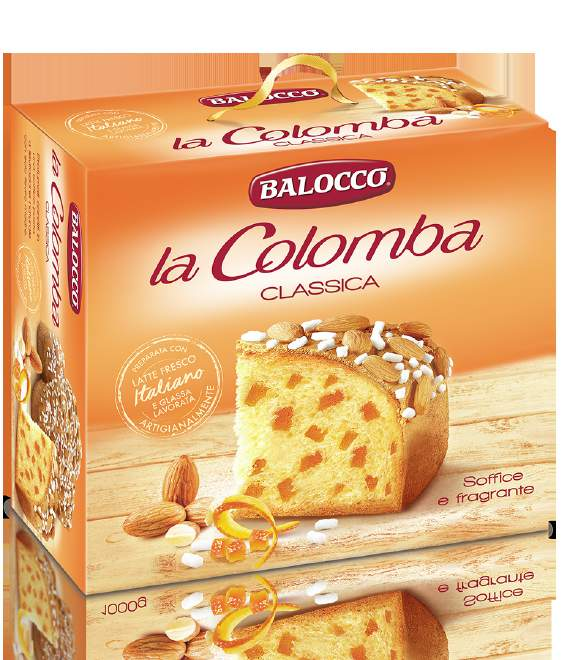 Le colombe - Balocco Balocco Colomba Classica La Tradizione della Pasqua: soffice pasta con deliziosi canditi, glassa, mandorle e fiocchi di zucchero.