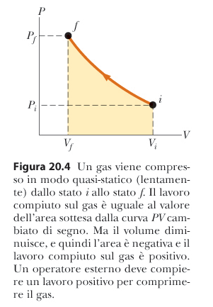 Se il gas viene compresso, dv<0 e dw>0. Se il gas si espande dv>0 e dw<0. Se il gas rimane a volume costante dw=0.
