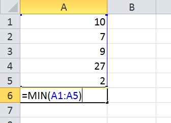 Le funzioni statistiche di base MIN() (Inglese MIN) Restituisce il valore minore di un insieme di valori. Sintassi: MIN(number1;number2;...) number1;number2;.