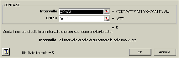 La funzione CONTA.SE! La funzione CONTA.SE richiede due argomenti: n Il criterio di selezione per il conteggio.