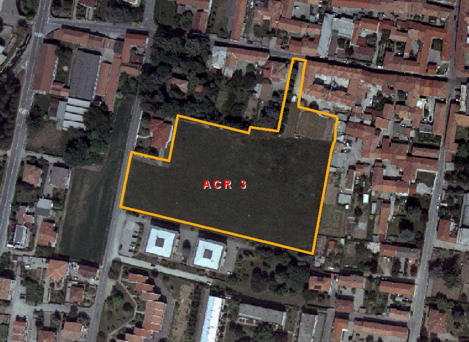 Ambito di Completamento ACR 3 Completamento residenziale di via San Giovanni Bosco Foto satellitare e perimetro dell Ambito PARTE PRIMA: Stato attuale, dati del comparto e obiettivi generali per la