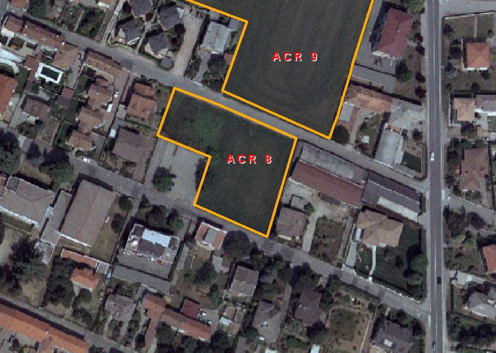 Ambito di Completamento ACR 8 Completamento residenziale di via Genova Via XXV Aprile Foto satellitare e perimetro dell Ambito PARTE PRIMA: Stato attuale, dati del comparto e obiettivi generali per