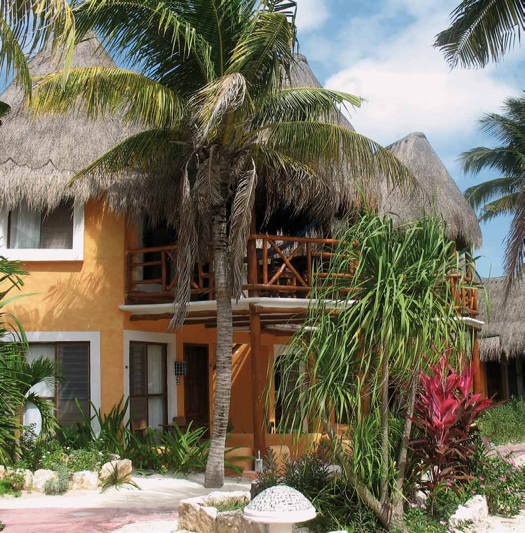 palapas della Riviera Maya ed affacciato sulla bellissima spiaggia di Playa del Carmen, in posizione tranquilla, ma ad un passo dalla movida della Quinta Avenida.