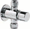 0403 Rubinetto doccia cilindrico cromo incasso c/chiusura temporizzata 5 sec. A 3 bar Concealed self-closing push tap for shower, 5 sec.