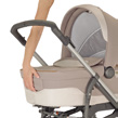 Coordinated bag with changing pad can be attached to the chassis