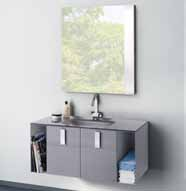 L10 80 89,6 Mobile con top vetro Glass Top Vanity L61NC2EN + L61UE0AN (2 pz) + L63T7612 2376 1 48 17,5 17,5 Specchio con