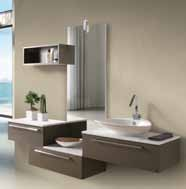 E10 52,5 Mobile con top Carrara Bucciato Carrara Bucciato Top Vanity L61NQ9TP + LT0210 697 24 Lavabo Plettro 60 Washbasin Plettro 60 Basi con top Carrara Bucciato Carrara Bucciato Top Bases Specchio