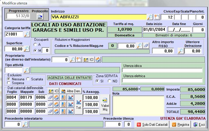 L estrazione di questo primo invio di dati può essere effettuata considerando TUTTE le utenze TARSU presenti nell archivio fino all anno 2007 e le sole variazioni per l anno 2008, CON o SENZA i