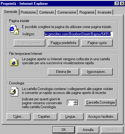 Programma di navigazione internet: Internet Explorer 1 Cliccando col destro sull'icona di IE e