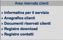 Capitolo 3 - Area riservata clienti 03 Area riservata clienti Tramite l'area riservata clienti lo Studio mette a disposizione dei propri clienti la