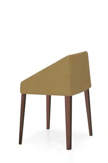 The Hyway chair with wooden legs is conceived to be used for contract purpose and inside re-staurants or bars.