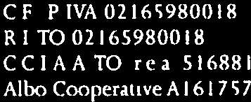 196 - Codice in materia di protezione dei dati personali, che i dati personali da Lei forniti alla scrivente Cooperativa vengono sottoposti al trattamento previsto dalla medesima legge.