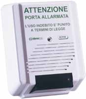 DCP08S Unità di allarme controllo porte DCP08S La DCP08S è una unità di allarme autoalimentata per il controllo delle porte di sicurezza.