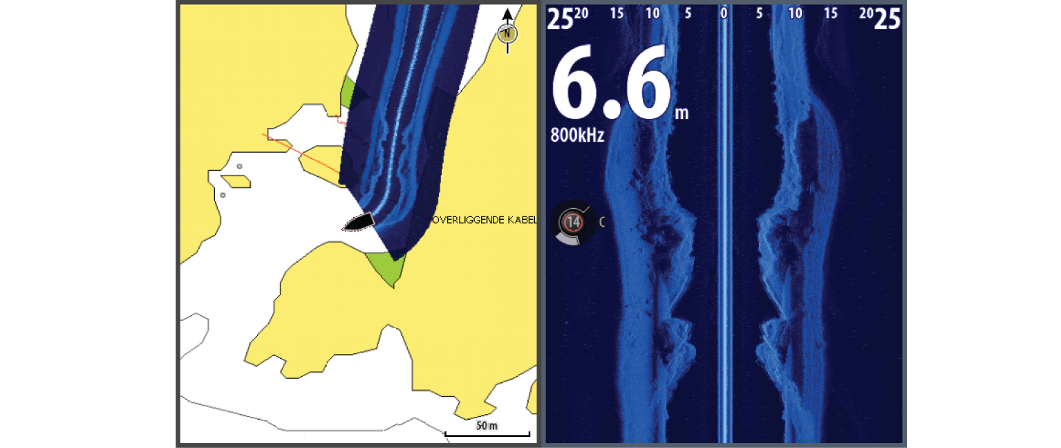 13 StructureMap La funzione StructureMap consente di sovrapporre sulla mappa le immagini SideScan di una sorgente StructureScan.