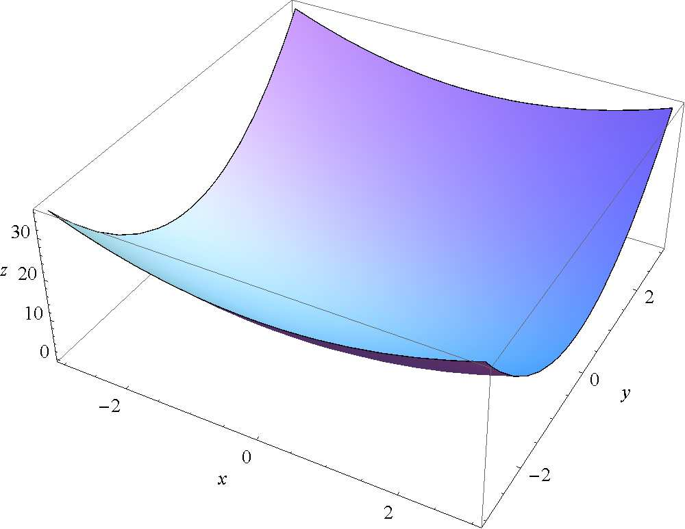 Figura : La rappresentazione cartesiana di una funzione è il supporto di una superficie. Esso può essere vuoto o non vuoto.