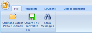Menu File Seleziona Casella Postale Outlook Menu File Apri la finestra Seleziona Casella Postale Outlook, da cui puoi selezionare/trovare i file OST.
