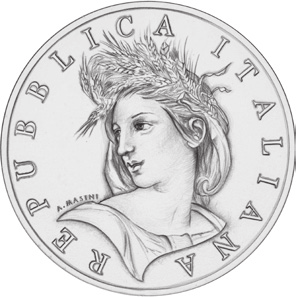 32 mm Finitura: fior di conio e proof Included in the annual coin set 10 pcs Denomination: