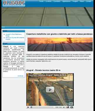 ALUGRAF SUL WEB E ormai disponibile all indirizzo www.alugraf.it il nuovissimo sito dedicato al sistema di copertura per tetti piani firmato Alubel.