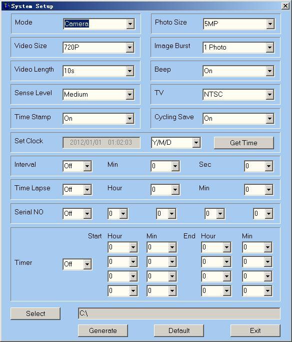 fig. 2 Mode seleziona la modalità di funzionamento: CAMERA per scattare foto, VIDEO per registrare filmati, CAMERA + VIDEO funziona in modalità mix alternando foto e video filmati PHOTO SIZE