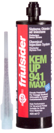 ancorante chimico friulsider "KEM UP 941" ml.420 in vinilestere senza stirene, dotato di certificazione CE e ETA n.08/0383 - op.