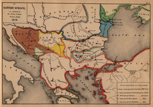 alla creazione di tre nuovi stati (Bulgaria, Romania, Albania) avrebbero dovuto fare da pendant l aquisizione della Bosnia-Erzegovina da parte dell Austria e della Bessarabia (perduta nel 1856) da