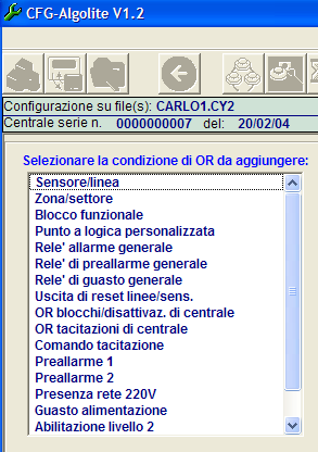 Nota: perchè il blocco funzionale si attivi è necessario che: almeno una delle condizioni di OR (se presenti) sia