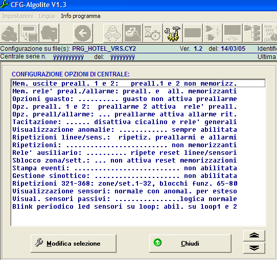 PROGRAMMAZIONE MODALITA : Configurare i parametri: - Mem.