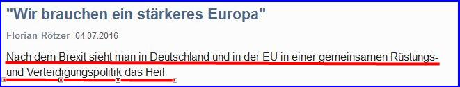 !!! Carissimi Amici, Secondo quanto dichiarato dal Ministro dell'economia tedesco, Wolfgang Schäuble, nella sua conferenza stampa del 3 luglio 2016, per risolvere i Problemi Europei, creati dal voto