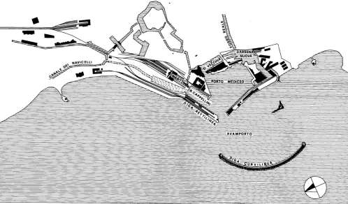 1) LA STORIA: IL PIANO REGOLATORE PORTUALE DEL 1908 E DEL 1922 IL PORTO DI LIVORNO NEL 1905 IL P.R.P DEL 1908 CON VARIANTE 1922 PRIMO «VERO» PRP REDATTO DALL ING.