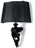 muro Old Italy nera Finitura cromo Old Italy wall applique black Finishes