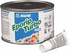 L aggiunta di sabbia asciutta ad Eporip Turbo consente di confezionare malte per piccole riparazioni. Eporip Turbo indurisce in circa 20 minuti. Consistenza: Comp.