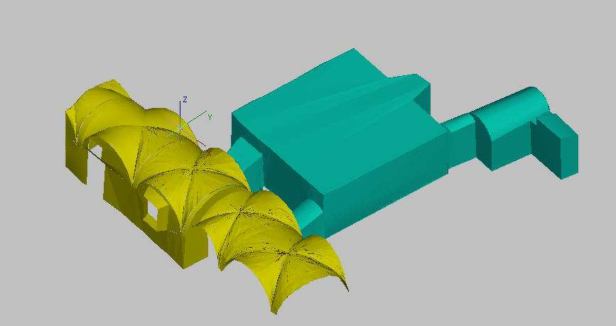 Modello 3D formato CAD di una struttura,