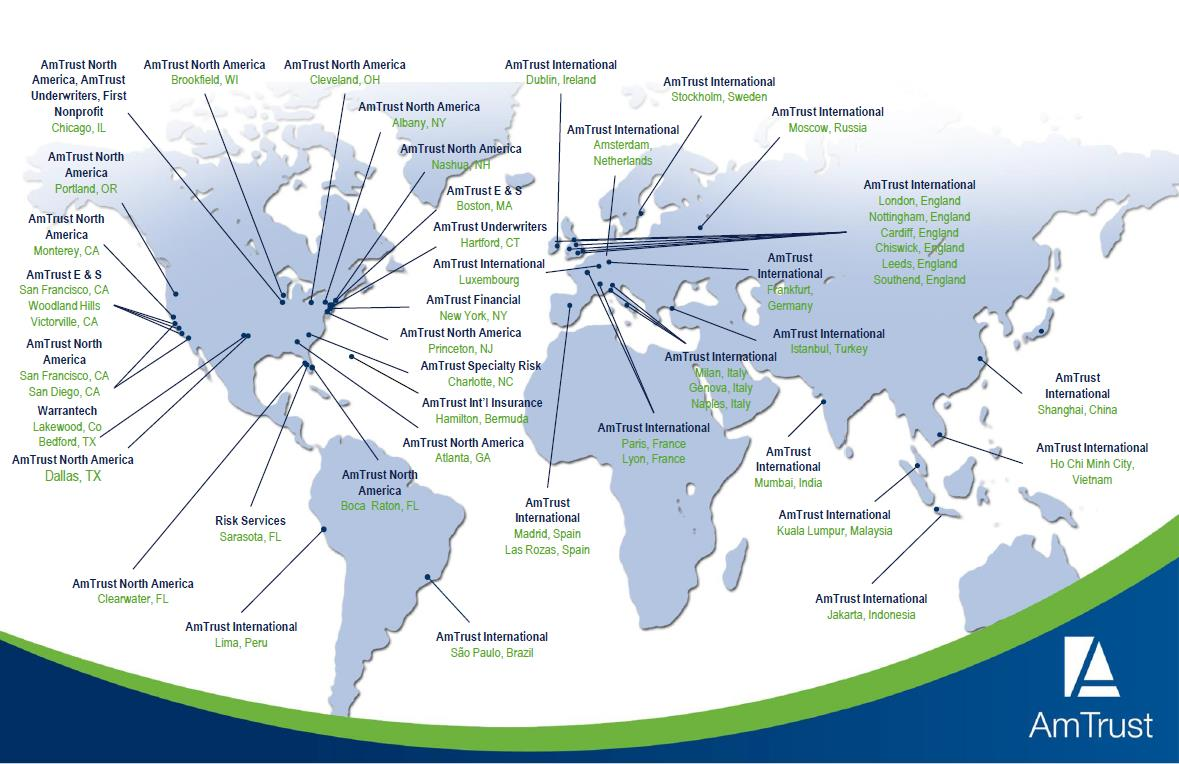 La Storia di AmTrust Fondata nel 1998 dal Presidente Michael Karfunkel, Direttore George Karfunkel e dall attuale CEO e Presidente Barry Zyskind Nel 1998 AmTrust acquisisce la Wang Laboratory Inc.