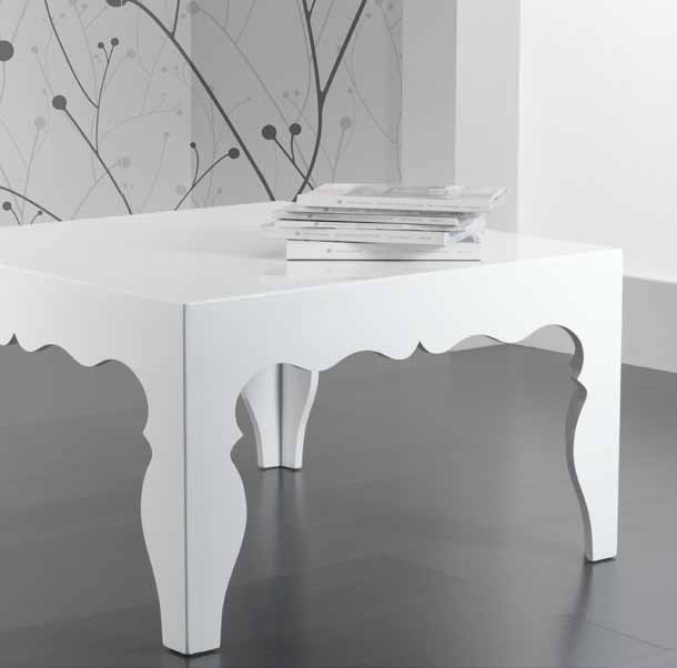 tavolo quadro laccato bianco