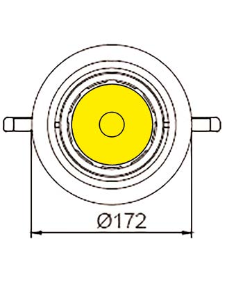 alluminio pressofuso. Led Osram incluso.