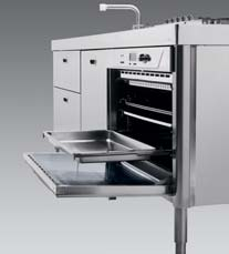 inox. Multifunction ovens with a large baking chamber made entirely out of