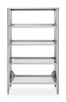 two pull-out stainless steel shelves. Entire unit on wheels.