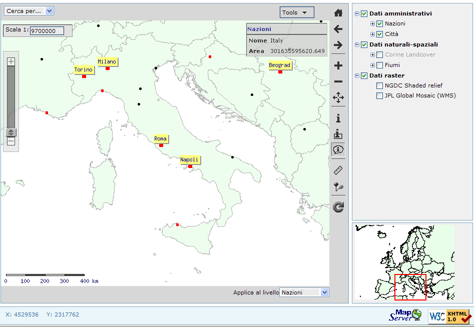 La struttura di p.mapper è intesa per offrire la vasta funzionalità e le configurazioni multiple per facilitare la messa a punto di un'applicazione di MapServer basata su PHP/MapScript.