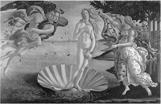 intrecci Il neoplatonismo rinascimentale 37 Sandro Botticelli, La nascita di Venere, 1485 (Firenze, Uffizi). 1. Letteralmente, frutto. Il termine si riferisce al seno della dea.