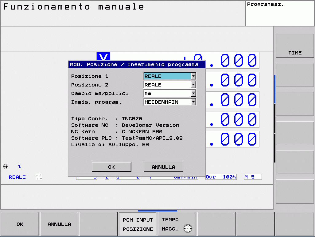 Panoramica delle funzioni MOD A seconda del modo operativo selezionato sono disponibili le seguenti funzioni: Programmazione: Visualizzazione dei numeri software Impostazione del numero codice