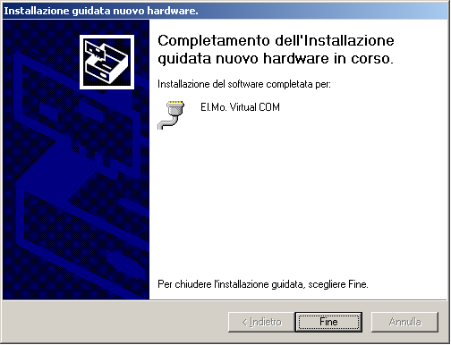 automaticamente dal software del modulo installato, ed apparirà la