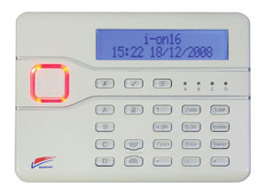 Gestisce fino a 16 zone radio, compatibile con i trasmettitori Scantronic serie 7. Conforme EN50131 Grado 2. Accetta fino a 2 tastiere cablate I-KP01 e 2 tastiere via radio I-RK01.