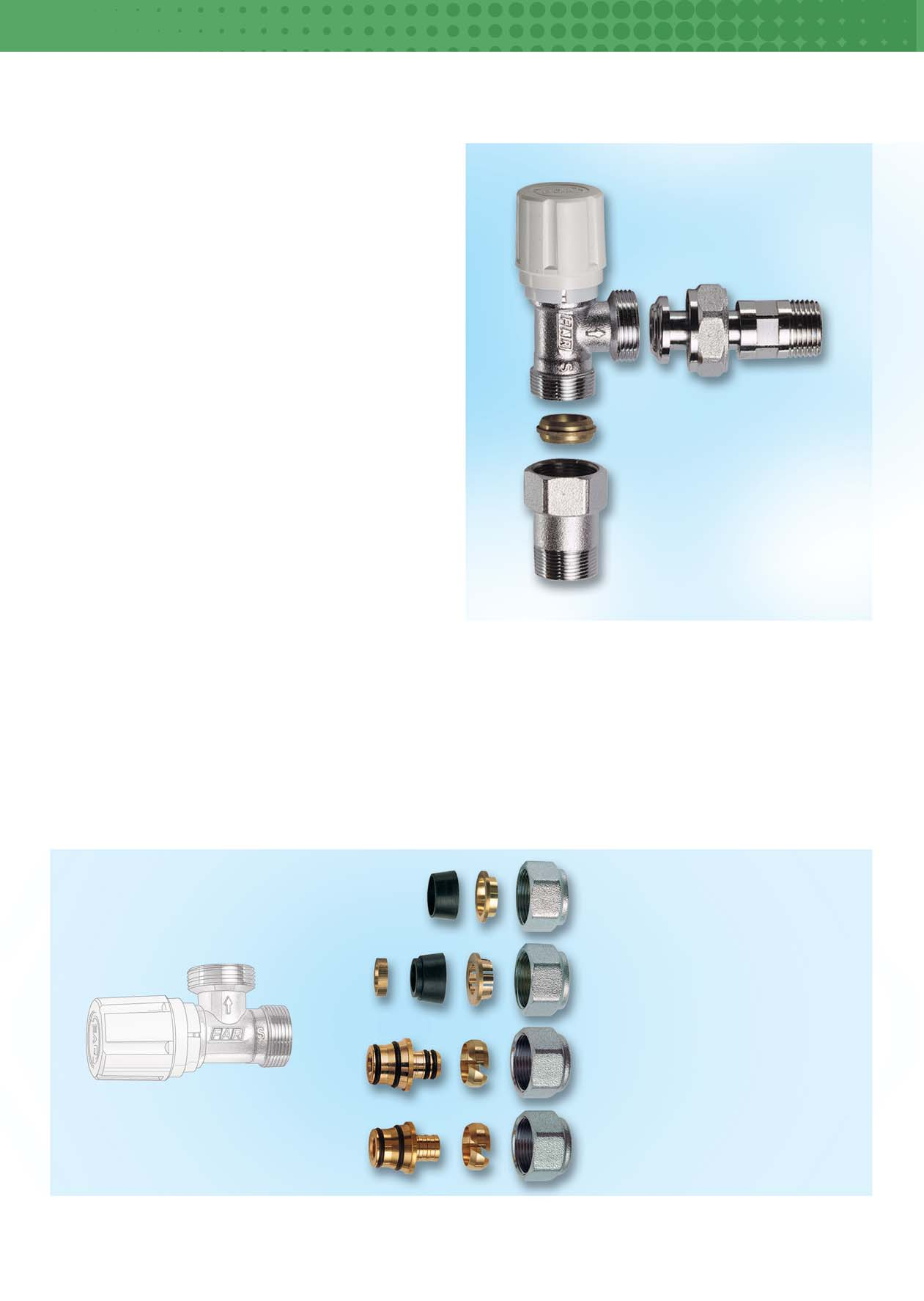 ccessori per Valvole Spare parts for valves Per agevolare l'installatore nel montaggio delle valvole, FR produce una serie di accessori particolari.