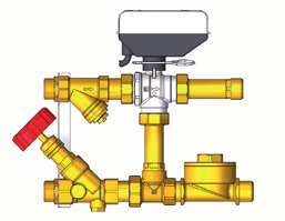 Predisposizione per contabilizzatore di calore (Cassa EAS). Regolazione di portata tramite valvola di bilanciamento.