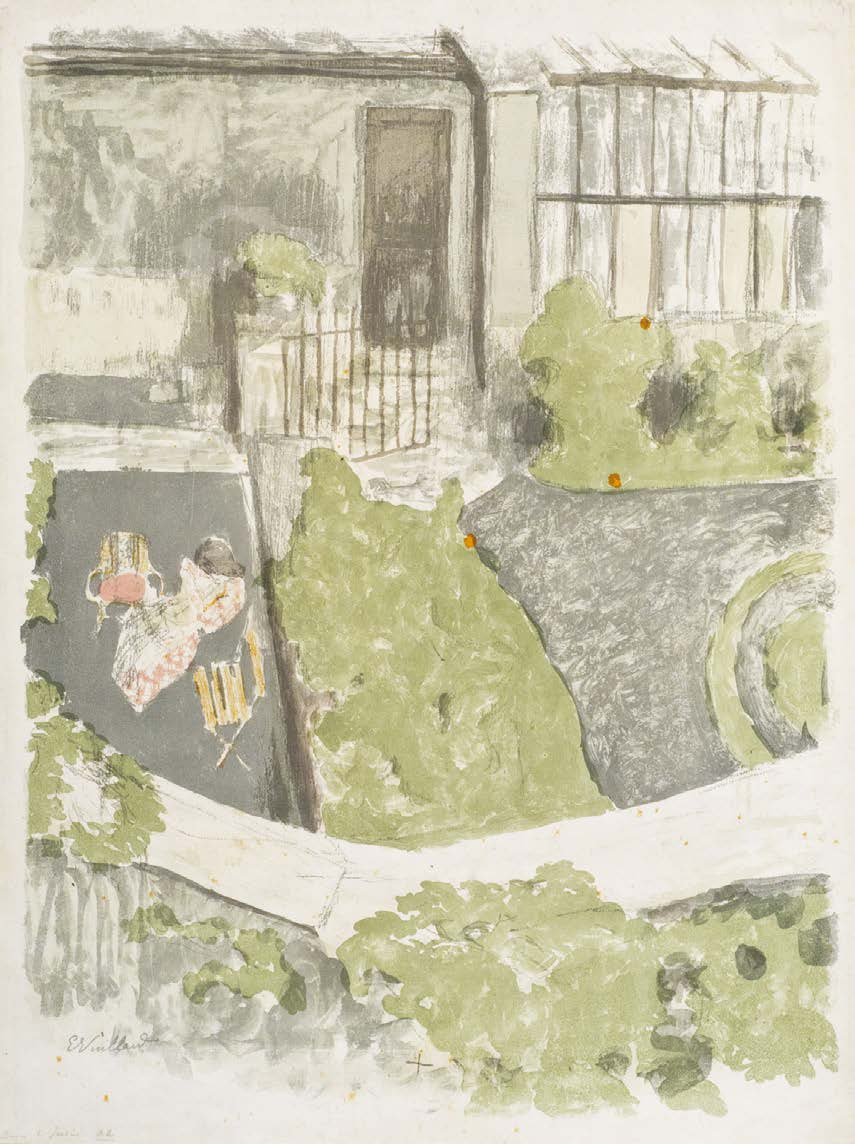 35 Edouard Vuillard Cuiseaux 1868-La Baule 1940 Le jardin devant l atelier Litografia a colori II/II Roger-Max 1948, pag.