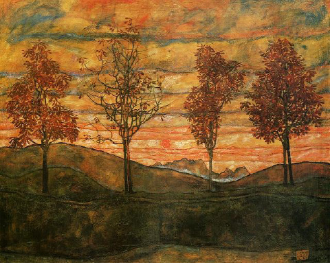 1913 Egon Schiele Four